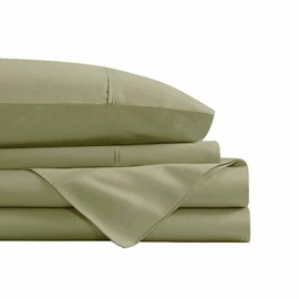 Swift Home Smart Sheets, Ultra Soft Brushed Microfiber 3-Piece Sheet Set, Fitted Bed Sheet with Side Storage Pockets – Sage, Twin