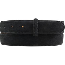 BELTINGER Interchangeable Suede Belt without Buckle 3.0 cm | Press Stud Belt for Men and Women 30 mm | Suede Belt, black