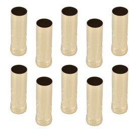 10Pcs Candle Shape Socket Covers Sleeves, 3 Inch Tall Iron Candle Cover Drip Sleeves Metal Candle Sleeves Candelabra Base for E14 Chandelier(Golden1)