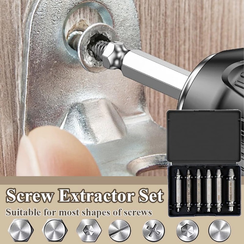 Screw Extractor Set HSS 4341# Damaged Screw Remover Double Ended