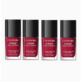 COVERGIRL 4 PACK Covergirl Outlast Stay Brilliant Nail Gloss Polish Rose Delight