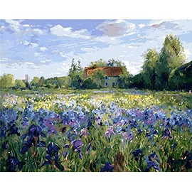 Wowdecor Paint by Numbers for Adults Beginner Kids, Number Painting - Tea Tree Flowers by Monet 40x50 cm - Wall Art Gifts (Flower, No Frame)