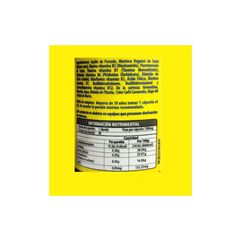 Naturagel Complejo B Con Omega 3 700 Mg 30 Capsulas