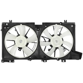 SCITOO Dual Engine Condenser Radiator Cooling Fan Assembly Compatible with 2015-2019 for Subaru for Legacy 2.5L 2015-2019 for Subaru for Outback 2.5L; Replace 623470