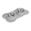 Double Pet Bowls Rustproof Stainless Steel Dog Water Food Bowls