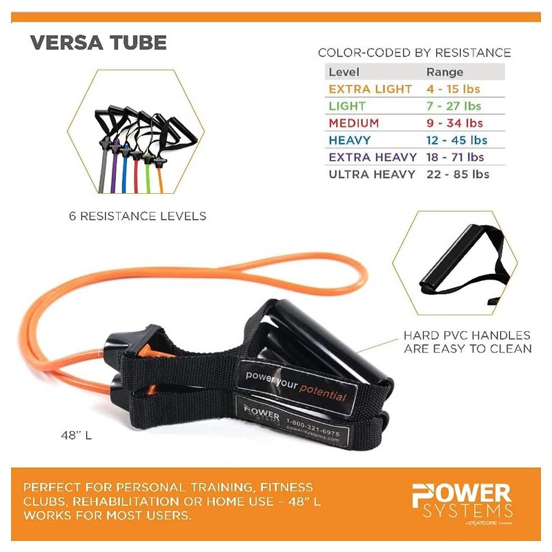 Power Systems Versa Tube, Resistance Band Level: Heavy, Light Blue,