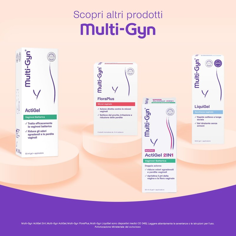 Multi-gyn ActiGel, Aiuta a ridurre i sintomi della vaginosi batterica
