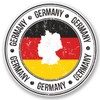 DestinationVinyl 2 x Germany German Flag Map Sticker, 10cm x