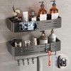 Voldra Shower Caddy Suction Cup, 2 Pack Shower Shelves for