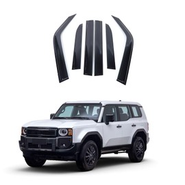 Car Side Window Visor Deflector Compatible with Toyota Land Cruiser 250 Prado LC250 J250 2024 2025 2026 Accessories, Sun Rain Wind Guards Shield Vent Cover, 6Pcs (Model A)