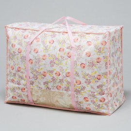 アストロ 羽毛布団 収納袋 2枚 シングル用 チューリップ柄 不織布 持ち手付き 縦型 168-05