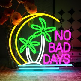 OYCGZV Wendekreis Neon Sign, No Bad Days LED Neon Sign Wall