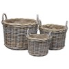 Round Kindling/Storage Basket, Hessian Lined, Excellent Quality, Very Strong Kuba