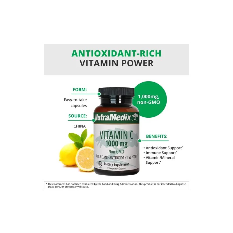 Nutramedix Vitamina 1000mg 120 Cápsulas Vegetales