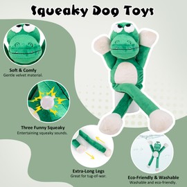 Zuykjeagle Large Dog Squeaky Toys for Stuffed Toys, Retractable Tug-of-war Toy with Long Legs, Plush Chew Toys to Keep Puppy Small, Medium, and Large Dogs Busy