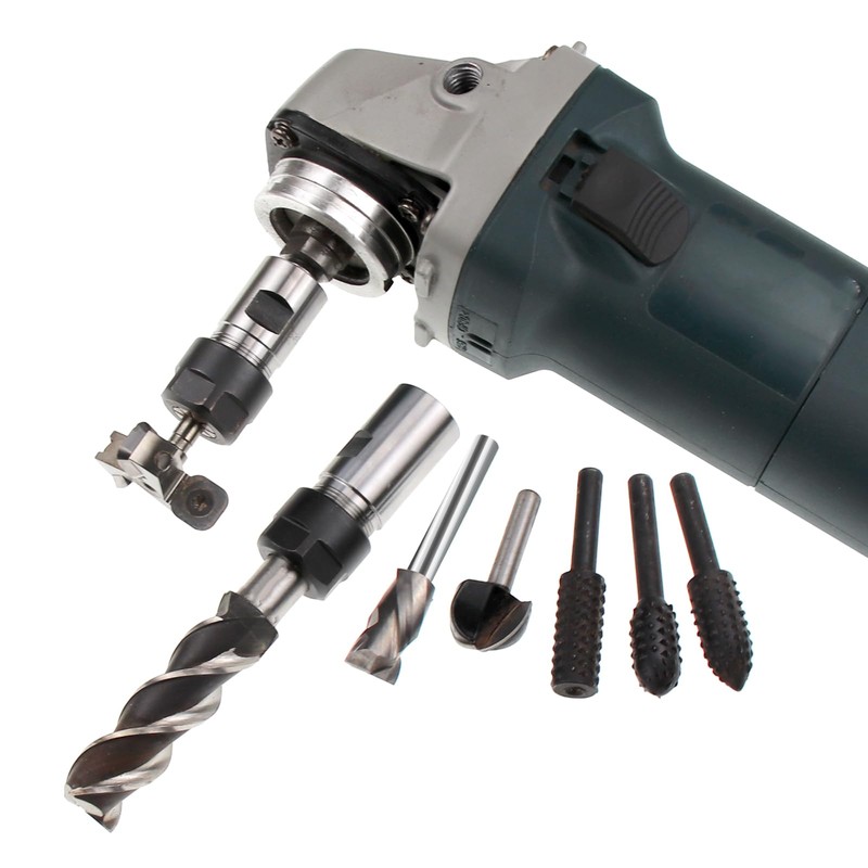 5/8"-11 Thread Angle Grinder Extension Shaft Set Electric Drill Conversion