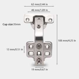 2 Pieces 135 Degree Corner Cabinet Door Hinge Kitchen Bathroom Cabinet Hinge