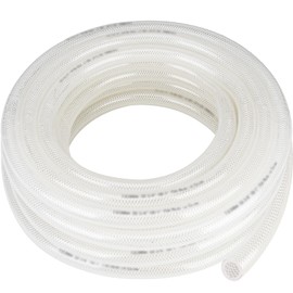 TICONN Clear PVC Tubing, High Pressure Tubing Heavy Duty Braided Reinforced Flexible Vinyl Hose Tube Durometer 75A Plastic Tube BPA Free, Non Toxic, RoHS (1/2'', 50ft)