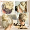 PHOCAS 2PCS Messy Hair Bun Hair Piece Natural Curly Space