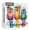 Colorful Bird Puzzles for Adults 1000 Pieces, Funny Flower Owls