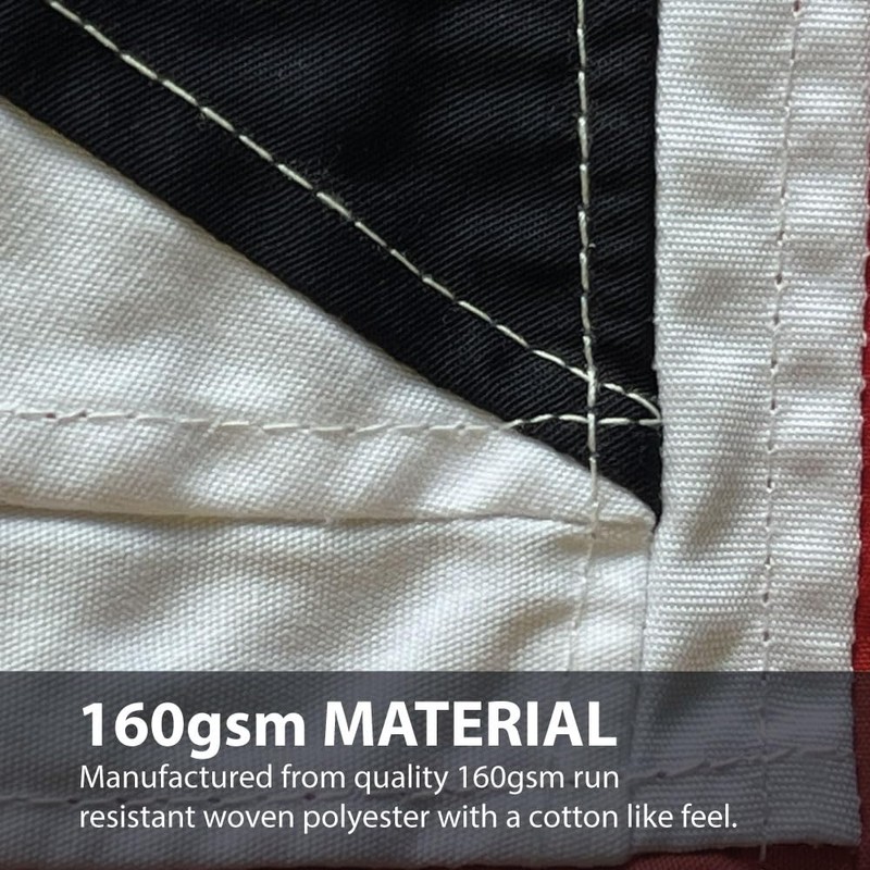 NWFlags Union Jack Hand Stitched Flag with Rope & Toggle