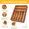 oridom Kitchen Acacia Silverware Organizer, Kitchen Drawer Organizer - Extra