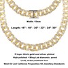 HH BLING EMPIRE Silver Gold Cuban Link Chain for Men/Women,
