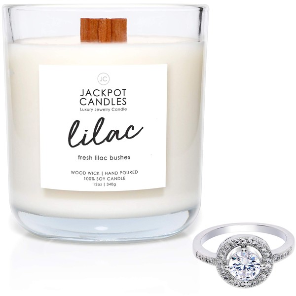 Jackpot Candles Lilac Candle with Ring Inside (Surprise Jewelry Valued