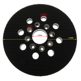 Biglumin Sanding Disc Diameter 125 mm Polishing Disc Polishing Attachment Suitable for Bos-ch PEX 220 A, GEX 125-1 AE, PEX 220 AE, Skil 7402/7490, Paint, Putty, 8 Holes, Accessories for Random Orbital