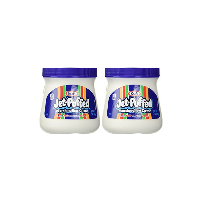 Kraft Jet Puffed Marshmallow Creme Spread, 7oz (Pack of 2)