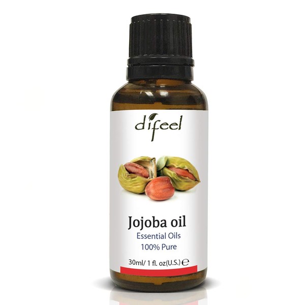 Difeel Essential Oils 100% Pure Jojoba Oil 1 ounce (3-Pack)