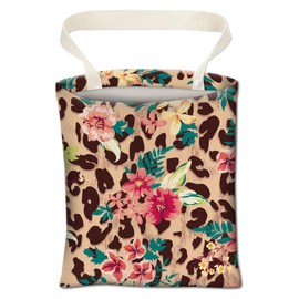 ABUIFDK Cute Car Trash Can, Hanging Car Organizer, Vintage Foral Leopard