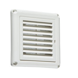 Knightsbridge EX009W 100mm/4 Extractor Fan Grille with Fly Screen-White