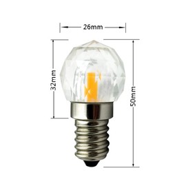 2W E12 Mini Globe Crystal LED Light Bulb Dimmable COB Bulbs 20W Incandescent Equivalent Warm White 3000K E12 Candelabra Base 300LM for Desk Lamps Ceiling Fan Chandelier Home Lighting, 3 Pack