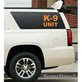 Orange K-9 Unit Decal Set Police Dog Sticker k9 Police Car Truck Van SUV