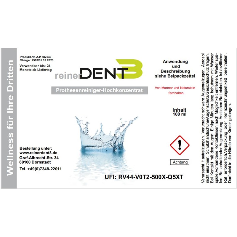 REINERDENT3 Denture Cleaner