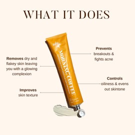 ed&i PREPARE Morning Coffee - 2 in 1 Gentle Daily Face Scrub & Strong Weekly Mask - Caffeinated French Green Clay, 100ml