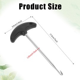 Skate Lace Tighteners, Carbon Steel Boot Lace Hooks Shoe Laces Puller Boots Hooks Boot Pullers Skating Accessories Hockey Accessories for Ice-Skates Figure-Skates Boots (Black)