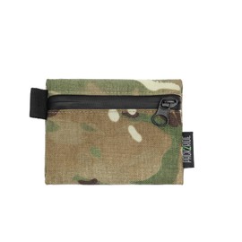PACK2RIDE Karman Zipper Pouch - Lightweight, Flexible, Water and Abrasion Resistant Compact Zip Pouch Wallet for Women & Men, Multi-Purpose Holder for Cards, Cash, and Essentials, Camouflage,