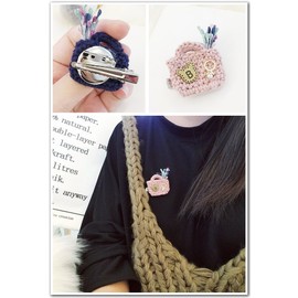 2-Way kosa-zyupin Base Diameter 30 mm Pack of 40, Commercial Hardware Brooch Pin Clip with Handmade DIY