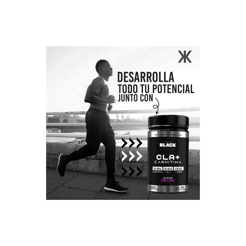 Black Supplements Cla Carnitina 1kg 100servs Moras