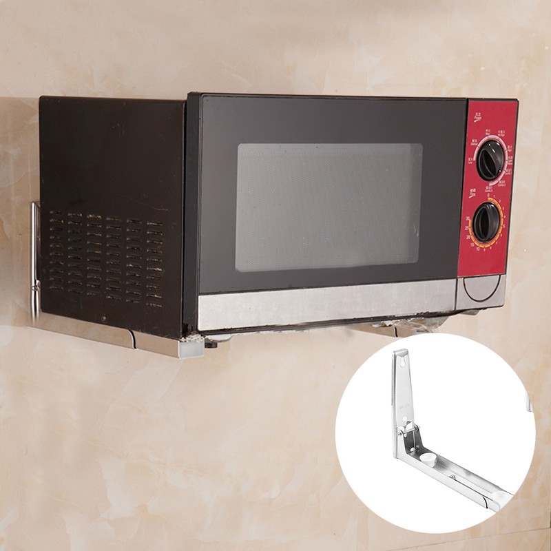 Household 304 Stainless Steel Folding Telescopic Microwave Oven Wall Mounted