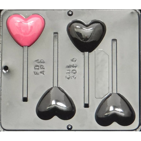 Candy Molds N More Heart Pop Lollipop Chocolate Candy Mold