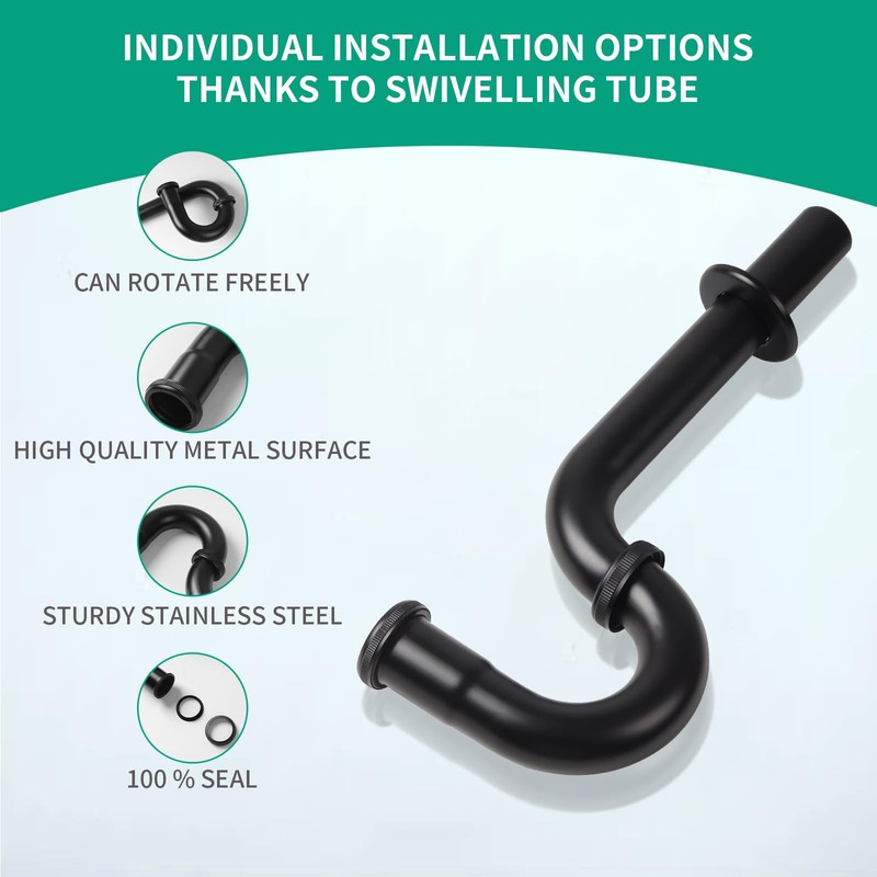 Siphon Sink - Universal Syphon Bathroom Sink 1 1/4 Inch
