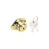 One - 7/8" Length Cam Drawer Locks - Brass Keyed Alike