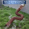 Loyala 2PCS Gutter Downspout Extensions Flexible Drain Downspout Extender Gutter