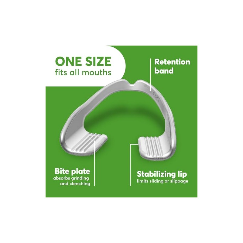 Plackers Grind No More - Protector dental listo para usar,