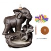 XUDREZ Cute Elephant Backflow Incense Holder Ceramic Waterfall Backflow Incense