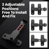 Gemasp Upgrade Sliding Barn Door Lock Latch, Stainless Steel Gate