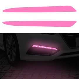 TOMALL 1 Pair Daytime Running Light Fog Light Vinyl Films Smoke Tint Compatible with Hyundai 9th Gen Sonata 2014-2019 Light Transmission Tint Wrap Exterior Sticker Decorations Trim (Pink)